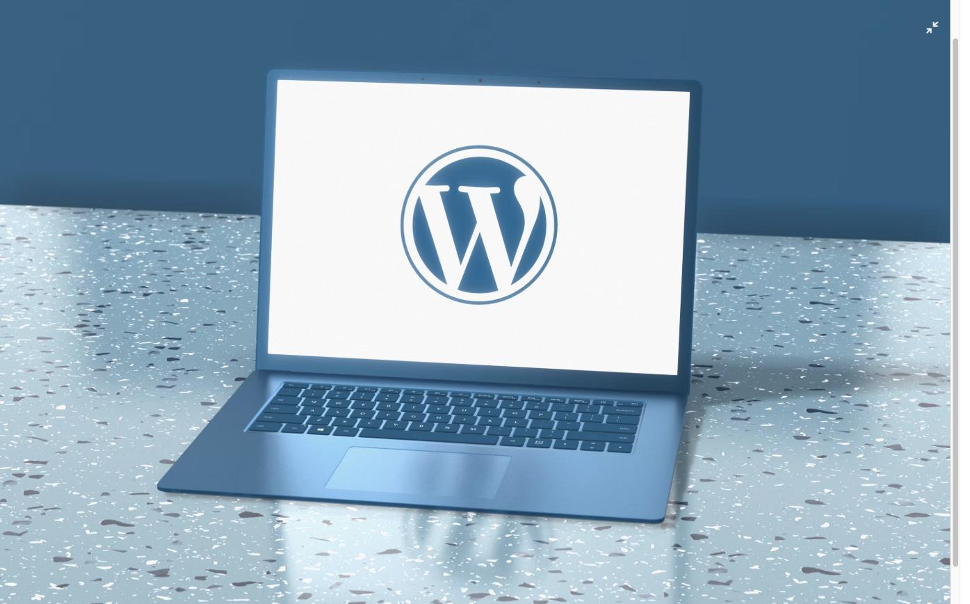 Laptop displaying the WordPress logo, representing Elite WP Support's WordPress maintenance services